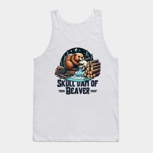 Beaver skull head dam Tank Top